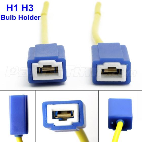 Bulb Holder H1 H3 Ceramic Socket Headlight Replacement Connector Wire