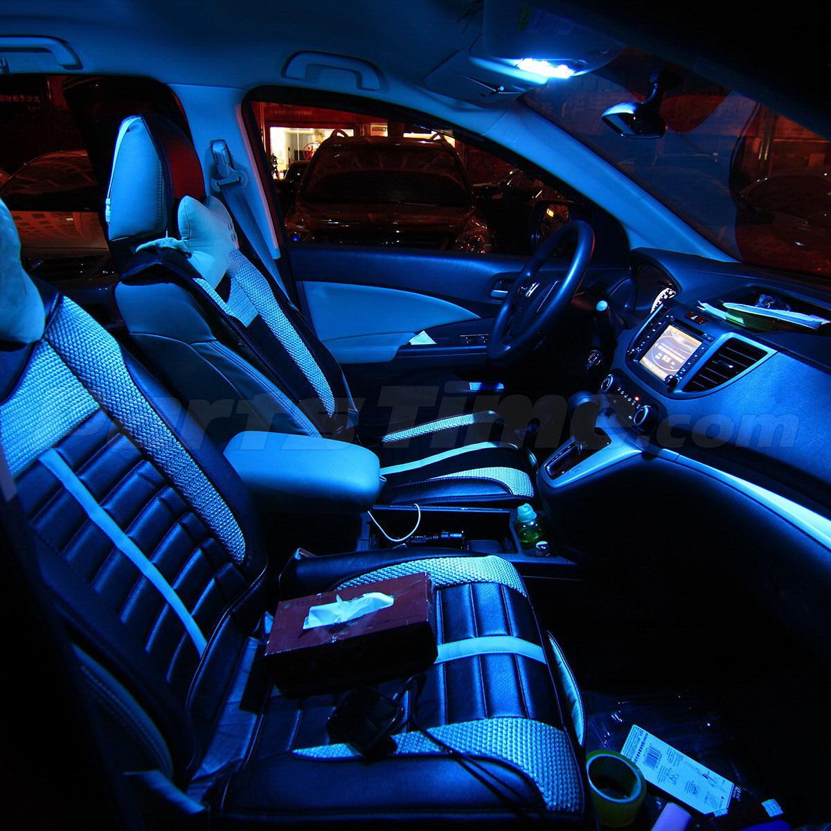 Ice Blue LED Interior Light Bulb Package Combo for Map Dome Lamp T10