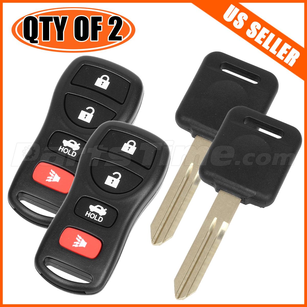 2 New Keyless Entry Remote Fob & Uncut Chip Transponder ... 2 New Keyless Entry Remote Fob & Uncut Chip Transponder ...