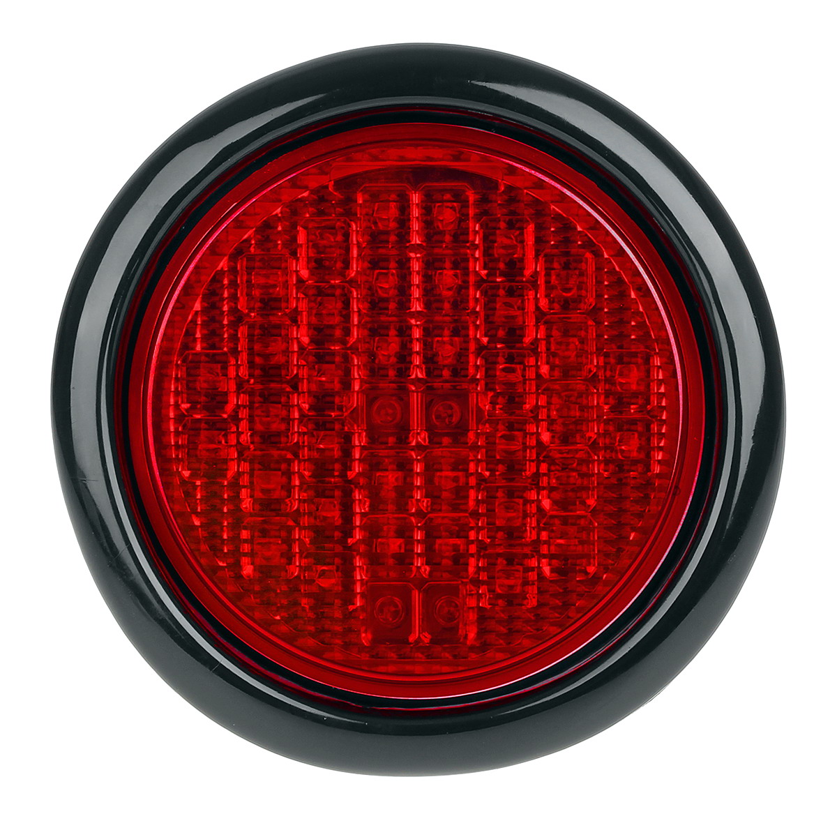 Pair 4" Round Waterproof 40 LEDs Truck Flush Mount Tail Light Stop Turn