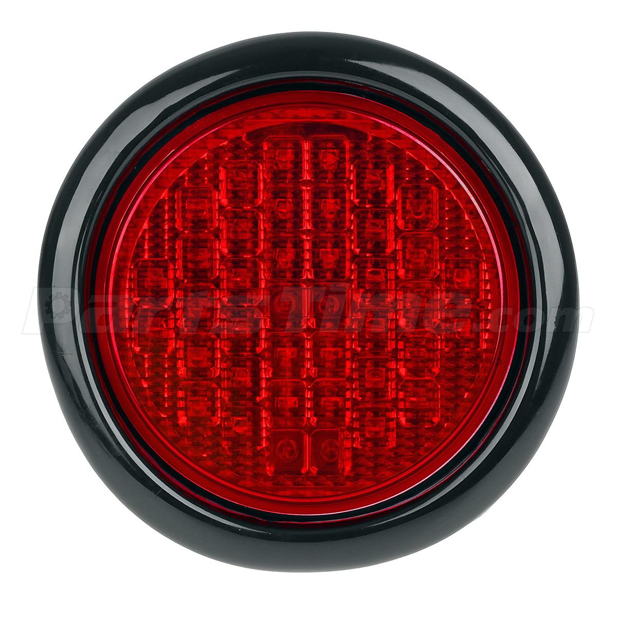 Pair 4" Round Waterproof 40 LEDs Truck Flush Mount Tail Light Stop Turn