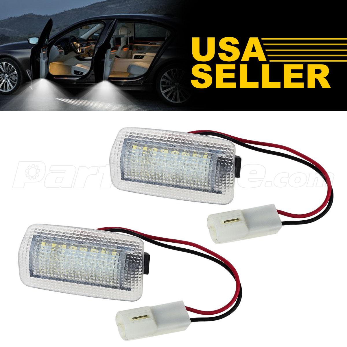 2x White CANBus LED Door Courtesy Puddle Light 12V for Toyota Prius