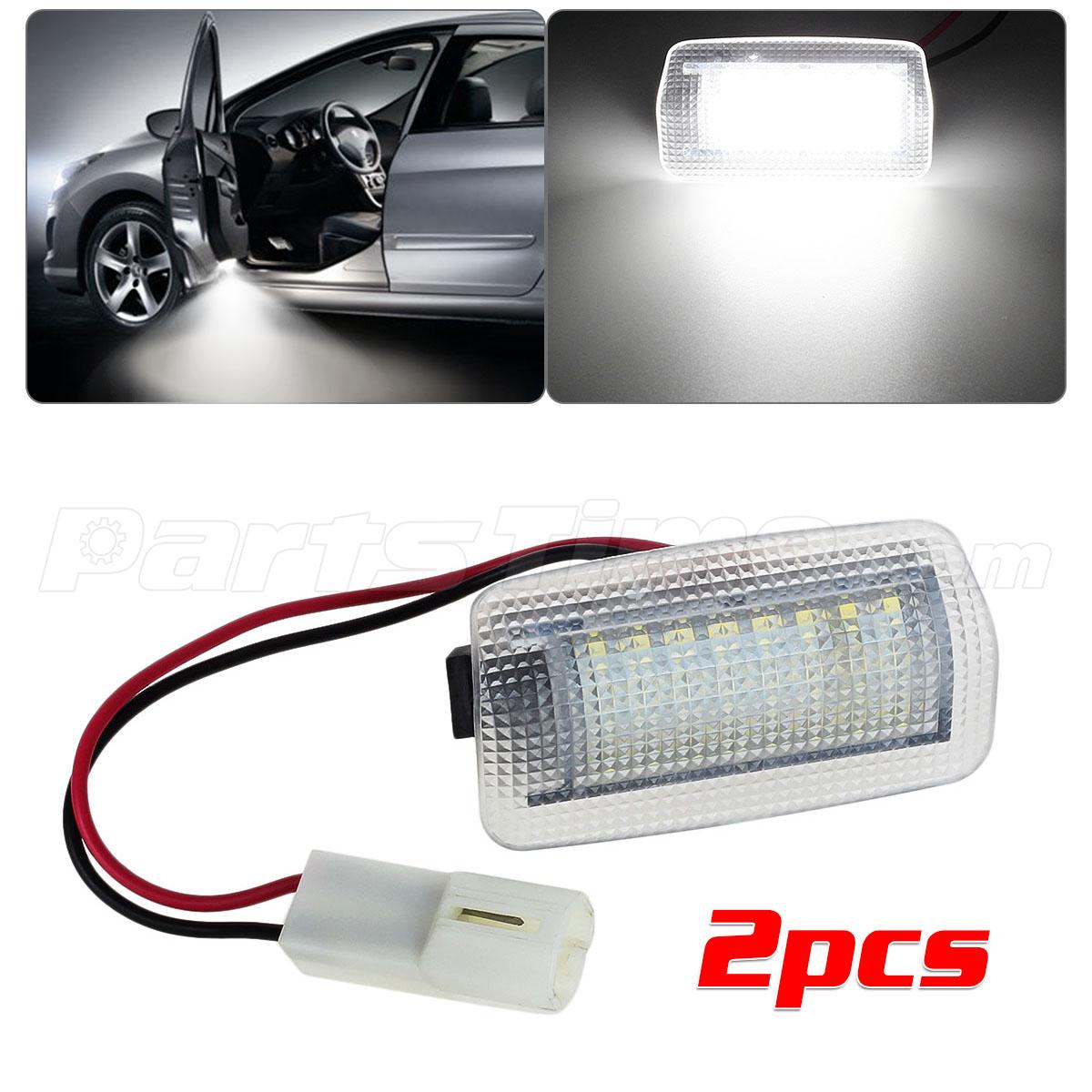 2X White Door LED Puddle Light Courtesy Lamp Canbus 12V FOR Lexus